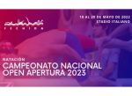 Convocatoria Campeonato Nacional de Apertura Open 2023 Natación Clásica