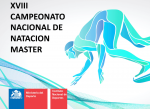 Convocatoria al XVIII Campeonato Nacional de Natación Máster