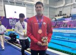 Edhy Vargas logra medalla de bronce y récord nacional en 200 m espalda en Asunción 2025